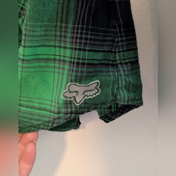 Fox Green and Black Plaid Button-Down Shirt - Picture 3 of 6